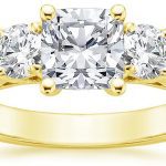 Three Stone Trellis Diamond Ring